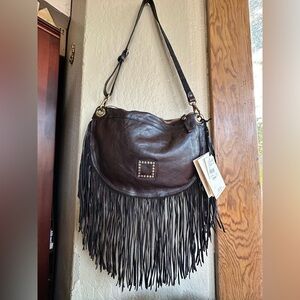 Free People Campomaggi Scarlata Fringe Leather Bag NWT $490